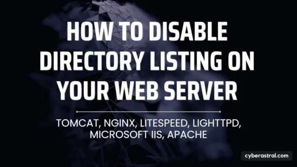 how to disable directory listing on your web server